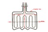 ТЭН духовки (духового шкафа) Zanussi, Electrolux верхний (1000W+1900W) с грилем (COK109ZN)